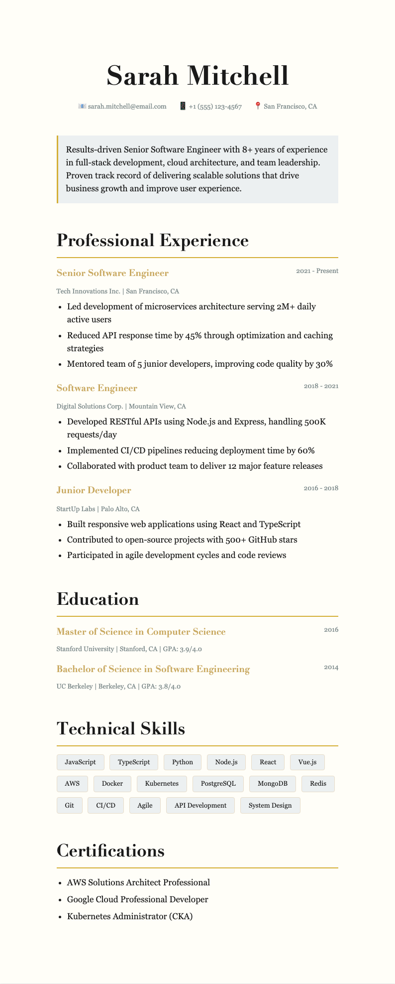 Luxury premium resume